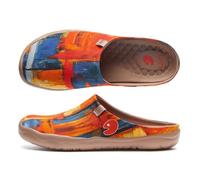 UIN Femmes Voyage Pantoufle Léger Maison sans Lacets Marche Décontracté Art Peint Voyage Vacances Chaussures(38)