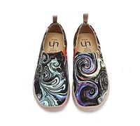 UIN Fleurie Monde Chaussures Imprimees Femme, Art Plates Chaussure Toile Peint Femme Originales Casual Baskets Multicouleur Voyage Canvas Chaussures de Décontractées，Starry Night, 39 EU