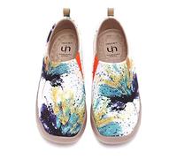 UIN Fleurie Monde Chaussures Imprimees Femme, Art Plates Chaussure Toile Peint Femme Originales Casual Baskets Multicouleur Voyage Canvas Chaussures de Décontractées,Son du Silence, 37 EU