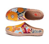 UIN Mules à bout large pour femme, confortables, légères, décontractées, peintes artistiques, chaussures de voyage Malaga