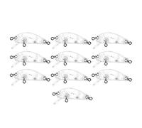 Uinfhyknd 10 pièces pour le corps 5 cm 2,7 G Crankbait Non Peint Vib Wobblers Leurre Dur Leurre Vide