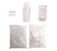 Uinfhyknd 100 pcs Cat6 RJ45 Connecteur UTP Câble Ethernet 8P8C Réseau 6 Prises Modulaires 6,5 mm RJ45