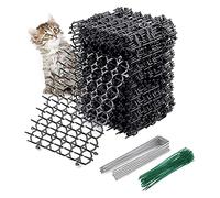 Uinfhyknd 12 PièCes Chat Tapis avec Pointes, Aux Pointes d'animaux RéPulsif, Jardin Bande de Piquants Creuser Bouchon Pointes de Dissuasion pour Chat