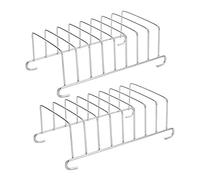 Uinfhyknd 2 Pièces Toast Bread Rack Holder 8 Trous pour Outil Grille de Refroidissement Grille pour Pain Rectangle Accessoires pour Friteuse À Air Organisateur