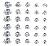 Uinfhyknd 245 pièces plaqué zinc / M6 / M8 / M10 écrou à quatre griffes écrou de haut-parleur en T écrou en T avec embouts aveugles matériel de meubles