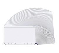 Uinfhyknd 48 Pièces Poches de Dossier à 6 Trous Dossiers à Fermeture Éclair à Feuilles en PVC Transparent Imperméable (A6)