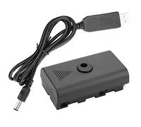 Uinfhyknd Batterie Simulée pour Coupleur DC + Câble USB 5V pour NP F550 F570 F770 F750 F970 F990 avec câble USB