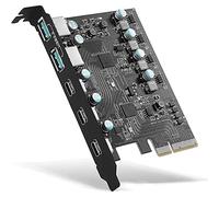 Uinfhyknd Carte adaptateur Pcie vers USB 3.2 Gen 2 Carte d'extension Pci Cartes complémentaires Pci-E Ascenseur pour Pc /8/7 et
