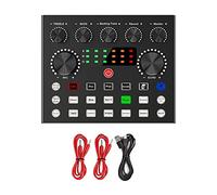 Uinfhyknd Carte Son V8S External Sound Changer Carte Son Effets sonores Multiples pour Enregistrement par Chat Vocal KTV Domestique