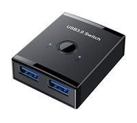 Uinfhyknd Commutateur USB KVM USB HUB 3.0 Commutateur Sélecteur Commutateur KVM pour PC Clavier Souris Imprimante 1 PC Partager 2 Appareils Commutateur USB