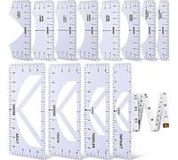 Uinfhyknd e Guide de Règle de T-shirt de 13 Pièces, Règle de T-shirt, Règles d'Impression de Bricolage pour la de Centre T-shirt de Presse