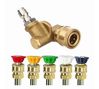 Uinfhyknd Embouts de buse de laveuse pour machine à laver Coupleur Pin Kit de pulvérisation de puissance Coupleur Pin 4500 PSI avec embouts pour buse