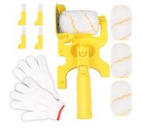 Uinfhyknd Ensemble de pinceaux un rouleau pour peinture de 11 pièces Brosse un rouleau pour bordure multifonction tenue dans la main outil portable pour l'amélioration de