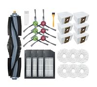 Uinfhyknd Kit d'accessoires pour aspirateur Deebot X1 Omni Turbo - Brosse principale - Filtre HEPA - Chiffon de nettoyage - Sac à poussière