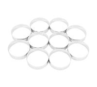 Uinfhyknd Lot de 10 anneaux circulaires en acier inoxydable pour gâteaux, tours, gâteaux, outils de cuisson, anneau perforé, 8 cm