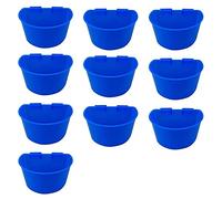 Uinfhyknd Lot de 10 cages à oiseaux, cage pour mangeoire pour lapins à suspendre, tasse à poulet, bol pour animaux de compagnie, grand crochet