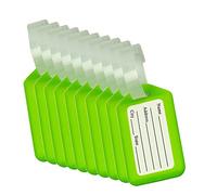 Uinfhyknd Lot de 10 étiquettes pour valises Vert