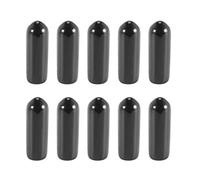 Uinfhyknd Lot de 100 capuchons en caoutchouc pour extrémités 4 mm ID PVC Couvercle de boulon de tube rond Protections de filetage Noir