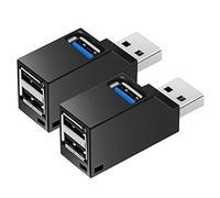 Uinfhyknd Lot de 2 mini USB 3.0 à 3 ports pour PC, ordinateur portable, ordinateur, lecteur de cartes