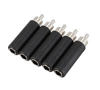 Uinfhyknd Lot de 5 adaptateurs audio RCA femelles 6,35 mm 1/4"