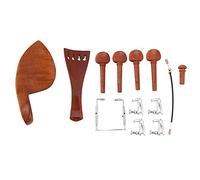 Uinfhyknd Pièces de violon 4/4 de jujube naturel A accessoires de réglage fin, pour le menton, cordes, clou de queue, corde de queue, vis
