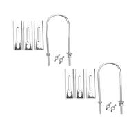 Uinfhyknd Pince d'antenne double bloc de mâchoire en V Boulons en U Kit de support de montage de mât à mât résistant à la rouille pour TV, CB,