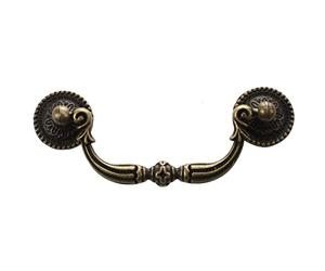 Uinfhyknd Poignées de tiroir en laiton antique 100 mm