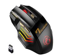Uinfhyknd Souris de pour ordinateur 2,4 G RGB rechargeable Souris Bluetooth Souris USB Ergonomique Silencieuse