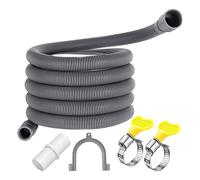 Uinfhyknd Tuyau de vidange pour machine à laver Kits d'extension de tuyau de vidange flexible pour lave-vaisselle de 10 pieds Tuyau de décharge de machine à laver ondulée
