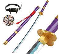Uing Épée en Bois de Tueur de démons pour Roronoa Zoro, Enma, Katana Japonais, Fans d'Anime, Fait à la Main, Anime Cosplay, épées, Bois Exquis, Objets de Collection, Purple
