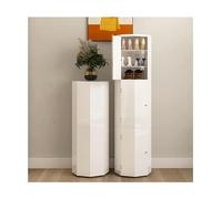 UINGBPXT Étagère à chaussures tendance rotative à 360 ° 45/86/127 cm Étagère à chaussures ronde Diamètre 35/43 cm Armoire à chaussures en métal Rangement efficace 35 cm Blanc