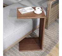 UINGBPXT Petite table d'appoint en forme de C - Table d'appoint en bois pouvant être placée horizontalement et verticalement - Table basse pour salon - Structure stable