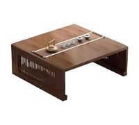 UINGBPXT Table basse carrée de style japonais - Table basse en bambou - Table basse portable pour méditation et thé - Table d'appoint simple - 80 x 80 x 30 cm