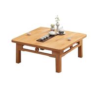 UINGBPXT Table basse vintage en bambou - Table basse carrée - Table de salle à manger japonaise - Table de sol - Décoration d'intérieur