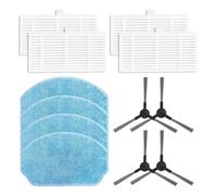 UINJIASCB Kit de Remplacement Complet - Filtres + lingettes + brosses latérales, Compatible avec Les aspirateurs Nedis WIFIVCB01 et WIFIVCR001CBK (consommables for Balai Rotatif)(A)