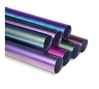 UIOK Flex Thermocollant, Caméléon Vinyle Thermocollant 7 Feuilles Flex Thermocollant pour Tissus, 30,5 x 25,4 cm Thermocollan-t Caméléon HTV Vinyles de Transfert à Chaud Pour Cricut