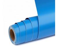 UIOK Vinyle Adhésif Bleu, 30,5 x 457.2 cm Permanent Vinyle, Mat Bleu Vinyle pour Cricut et Silhouette Cameo, Rouleaux de Film en Vinilo Adhesivo Permanente pour Cadeaux de Bricolage, Mug