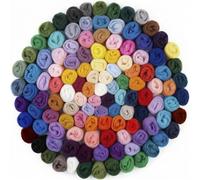 Uiopa 130 Couleurs Laine a Feutrer, 390g Kit de Feutrage pour Feutrage à l'Aiguille et Humide, Laine Cardée pour Artisanat, Décoration, Bricolage