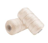 Uiopa 2 Pièces Fil Macramé 1,5mm x 200m, Fil de Crochet en Nylon Corde Fine pour Crochet et Tricot, Corde Macramé Beige pour Bricolage, Décoration, Emballage Cadeau, Artisanat