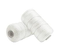 Uiopa 2 Pièces Fil Macramé 1,5mm x 200m, Fil de Crochet en Nylon Corde Fine pour Crochet et Tricot, Corde Macramé Blanc pour Bricolage, Décoration, Emballage Cadeau, Artisanat