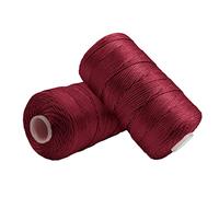 Uiopa 2 Pièces Fil Macramé 1,5mm x 200m, Fil de Crochet en Nylon Corde Fine pour Crochet et Tricot, Corde Macramé Marron pour Bricolage, Décoration, Emballage Cadeau, Artisanat