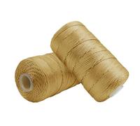 Uiopa 2 Pièces Fil Macramé 1,5mm x 200m, Fil de Crochet en Nylon Corde Fine pour Crochet et Tricot, Corde Macramé Kaki pour Bricolage, Décoration, Emballage Cadeau, Artisanat