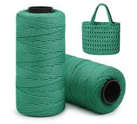 Uiopa 2 Pièces Fil pour Crochet, Fil Macramé 2mm x 160m Plat Ficelle Corde en Polyester pour Sac au Crochet, Paniers, Décoration, Bricolage, Artisanat