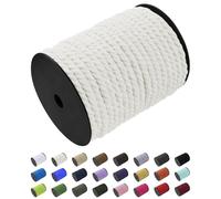 Uiopa Corde Macramé 8mm x 40m, Fil Macramé Coton Corde Coton Naturelle, Ficelle Cordon Macramé Cordelette 8mm pour Tenture Murale, Porte Plante Mural, Rideau, Décoration Bohème (Naturel)