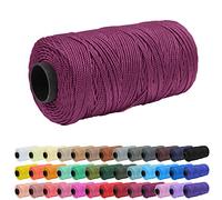 Uiopa Corde Macramé en Polypropylène 1,5mm x 200m Fil Macramé Coloré Fil de Crochet Ficelle Corde de Tressée DIY pour Tricot, Sac à Main, Panier, Projets de Bricolage