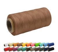Uiopa Fil à coudre en cuir ciré 150D - 1 mm - 260 m - Pour artisanat du cuir, reliure, réparation de chaussures - Marron