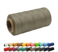 Uiopa Fil à coudre en cuir ciré 150D - 1 mm - 260 m - Pour artisanat du cuir, reliure, réparation de chaussures - Gris