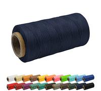 Uiopa Fil à coudre en cuir ciré 150D, pour artisanat en cuir, reliure, réparation de chaussures, 1 mm, 260 m, bleu foncé