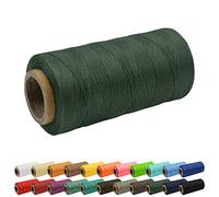 Uiopa Fil à coudre en cuir ciré 150D, pour artisanat en cuir, reliure, réparation de chaussures, 1 mm, 260 m, vert foncé