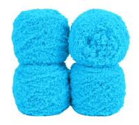 Uiopa Fil Crochet 4 x 100g, Fil de Laine à Tricoter à La Main, Pelote de Crochet Laine Douce et Moelleux pour Couvertures, Foulards, Chapeaux, Projets de Bricolage (Bleu Ciel)